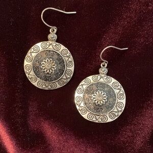 DANGLE Earrings Silver and Black